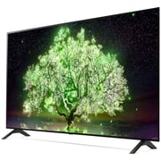 تلفزيون LG OLED 4K الذكي 55 بوصة من سلسلة A1 عالي الوضوح 4K سينمائي مزود بتقنية webOS الذكية وتطبيق المساعد المنزلي الذكي ThinQ