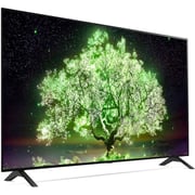 تلفزيون LG OLED 4K الذكي 55 بوصة من سلسلة A1 عالي الوضوح 4K سينمائي مزود بتقنية webOS الذكية وتطبيق المساعد المنزلي الذكي ThinQ