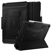 Spigen Rugged Armor PRO designed for iPad Air 5 case cover (2022) 10.9 inch 5th Generation and iPad Air 4th Generation case (2020) with Pencil Holder - Black