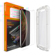Spigen iPhone XS Max GLAStR EZ FIT HD Tempered Glass Screen Protector with easy install tray - Case Friendly