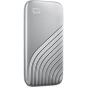 WD 500GB My Passport SSD External Portable Drive, Sliver, Up to 1050 MB/s Solid State Drive WDBAGF5000ASL-WESN