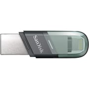 سانديسك  iXpand  فلاش محرك مع البرق  USB 3.1 128GB  رمادي  /  الأخضر  SDIX90N-128G-GN6NE