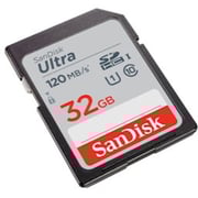 Sandisk Ultra UHS-I SDHC Memory Card 32GB Black SDSDUN4032GGN6IN