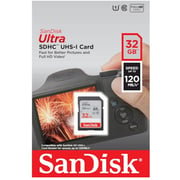 Sandisk Ultra UHS-I SDHC Memory Card 32GB Black SDSDUN4032GGN6IN