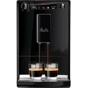 Melitta SOLO E950-222, Compact Bean to Cup Coffee Machine with Pre-Brew Function, Automatic Cappuccino Maker, 1400 W, 1.2 liters, Pure Black, Stainless Steel