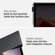 Spigen Stand Folio designed for Microsoft Surface Pro 7 PLUS case/Surface Pro 7 / Surface Pro 6 cover (2021/2019/2018) - Charcoal Gray