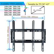 V-STAR TV Wall Mount Fit for Most 26-63 inch LED LCD Flat Screen TV Up to VESA 400x400mm and 100lbs Loading Capacity (Fit for 26-63