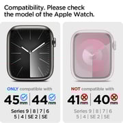 Spigen Rugged Armor PRO Designed for Apple Watch Band with Case for Series 9/8/7 (45mm) and Series SE2/6/SE/5/4 (44mm) - Black