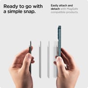 Spigen Valentinus (MagFit) Magnetic Wallet Card Holder 2-Cards designed for MagSafe Compatible with iPhone 14,13,12 Models - Black