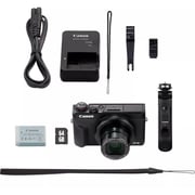 كاميرا كانون باور شوت G7X Mark II الرقمية السوداء مع مستلزمات الفلوجر