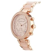 MICHAEL KORS MK5896 Ladies Parker Pink and Rose Gold Chronograph Watch