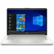 لابتوب إتش بي 14 DQ2038MS بمعالج كور i3-1115G4 و1.7 جيجاهرتز الجيل الحادي عشر بذاكرة رام 8 جيجابايت وسعة تخزين 256 جيجابايت ومحرك أقراص صلبة SSD ويندوز 10 ومقاس شاشة 14 بوصة فائقة الوضوح فضي