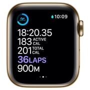Apple Watch Series 6 GPS+Cellular 40mm Gold Stainless Steel Case with Deep Navy Sport Band - Middle East Version