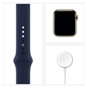 Apple Watch Series 6 GPS+Cellular 40mm Gold Stainless Steel Case with Deep Navy Sport Band - Middle East Version
