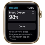 Apple Watch Series 6 GPS+Cellular 44mm Gold Stainless Steel Case with Deep Navy Sport Band - Middle East Version
