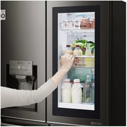 LG Side by Side Refrigerator InstaView Door-in-Door Black Stainless Steel Hygiene FRESH+ ThinQ 870 Litres GR-X39FMKHL