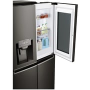 LG Side by Side Refrigerator InstaView Door-in-Door Black Stainless Steel Hygiene FRESH+ ThinQ 870 Litres GR-X39FMKHL