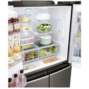 LG Side by Side Refrigerator InstaView Door-in-Door Black Stainless Steel Hygiene FRESH+ ThinQ 870 Litres GR-X39FMKHL