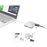 جيه 5 كرييت USB 3.0 إلى محول شاشة HDMI مزدوج فضي