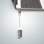 محول بمنفذ USB-C إلى منفذ HDMI 4K من جيه 5 كريات لون أبيض/أسود