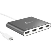 جيه 5 كرييت USB-C إلى 4 منافذ HDMI محول متعدد الشاشات فضي