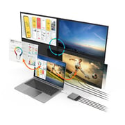 J5Create USB-C to 4-Port HDMI Multi-Monitor Adapter Silver