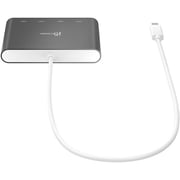 جيه 5 كرييت USB-C إلى 4 منافذ HDMI محول متعدد الشاشات فضي