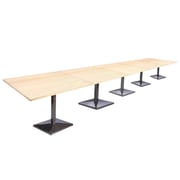 Mahmayi Barra 500PE-600 20 Seater Square Modular Bar Table Oak