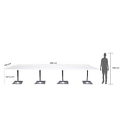 Mahmayi Barra 500PE-480 16 Seater Square Modular Bar Table White