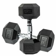 Harley Fitness 7.5kgs Rubber Coated Fixed hex Dumbbell Set