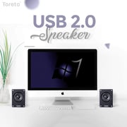 Toreto Tor 344 2.0 Multimedia Speaker with Aux Connectivity USB Powered and Volume Control with Hd Sound Quality