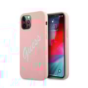 Guess Hc Silicone Vintage White Script Case Iphone 12 / 12 Pro (6.1