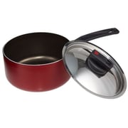 Prestige Safecook Covered Saucepan - Red