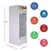 Nobel Showcase Chiller 250 Litres NSF245