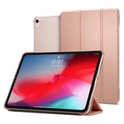 Spigen Smart Fold Designed For Apple Ipad Pro 11 Inch Cover / Case - Rose Gold - Version 2 Apple Pencil Compatible With Auto Sleep And Wake