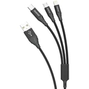 Dudao 3 In 1 USB Charging Cable 1m Black