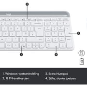Logitech Wireless Keyboard and Mouse Combo 10.7cm White