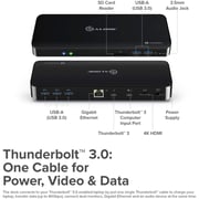 Alogic TB3D2D24K-H ThunderBolt 3 Dual Display Docking Station Black