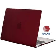 RDN MacBook Air 13inch Plastic Pattern Hard Case & Keyboard Cover & Screen Protector Wine Red