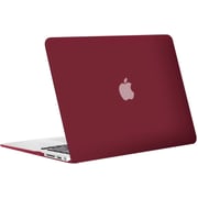 RDN MacBook Air 13inch Plastic Pattern Hard Case & Keyboard Cover & Screen Protector Wine Red