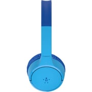 بيلكين سماعات رأس ساوند فورم صغيرة لاسلكية للأطفال بتصميم فوق الأذن طراز AUD002BTBL بلون أزرق