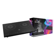 evvoli Induction Hob 2 Burners with 9 Stage Power Settings, Soft Touch Control And Safety Switch - EVKA-IH201B