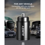 Aukey Dual Port Fast Car Charger Black
