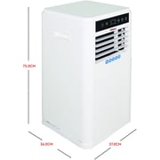 نوبل مكيف هواء محمول بقدرة 9000 وحدة حرارية بريطانية مزود بضاغط T1 دوار ومبرد R410A طراز NPAC9000