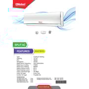 Nobel Split Ac 18000 Btu R410 Gas Heat/cool NSAC18HCL