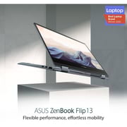ASUS ZenBook Flip 13 (2019) Laptop - 10th Gen / Intel Core i5-1035G4 / 13.3inch FHD / 8GB RAM / 512GB SSD / Shared Intel Iris Plus Graphics / Windows 10 Home / English & Arabic Keyboard / Pine Grey / Middle East Version - [UX363JA-EM176T]