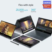 ASUS ZenBook Flip 13 (2019) Laptop - 10th Gen / Intel Core i5-1035G4 / 13.3inch FHD / 8GB RAM / 512GB SSD / Shared Intel Iris Plus Graphics / Windows 10 Home / English & Arabic Keyboard / Pine Grey / Middle East Version - [UX363JA-EM176T]