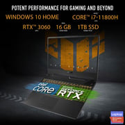 أسوس لابتوب ألعاب TUF طراز F15 FX506HM-HN014T بمعالج كور i7 وتردد 2.3 جيجاهرتز مع ذاكرة رام 16 جيجابايت وذاكرة داخلية 1 تيرابايت ويندوز 10 هوم وبشاشة كاملة الوضوح 15.6 بوصة وبطاقة رسومات NVIDIA GeForce RTX 3060 سرعة 6 جيجابايت بلون أسود جرافيتي