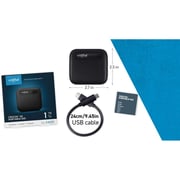 Crucial X6 Portable External Solid State Drive USB3.2 1TB Black CT1000X6SSD9