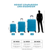 Parajohn Travel Luggage Suitcase Set Of 3 - Trolley Bag, Carry On Hand Cabin Luggage Bag - Lightweight Travel Bags With 360 Durable 4 Spinner Wheels - Hard Shell Luggage Spinner - (20'', ,24'', 28'')navy Blue